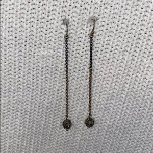 Gold and Silver Minimalist Dangle Earrings